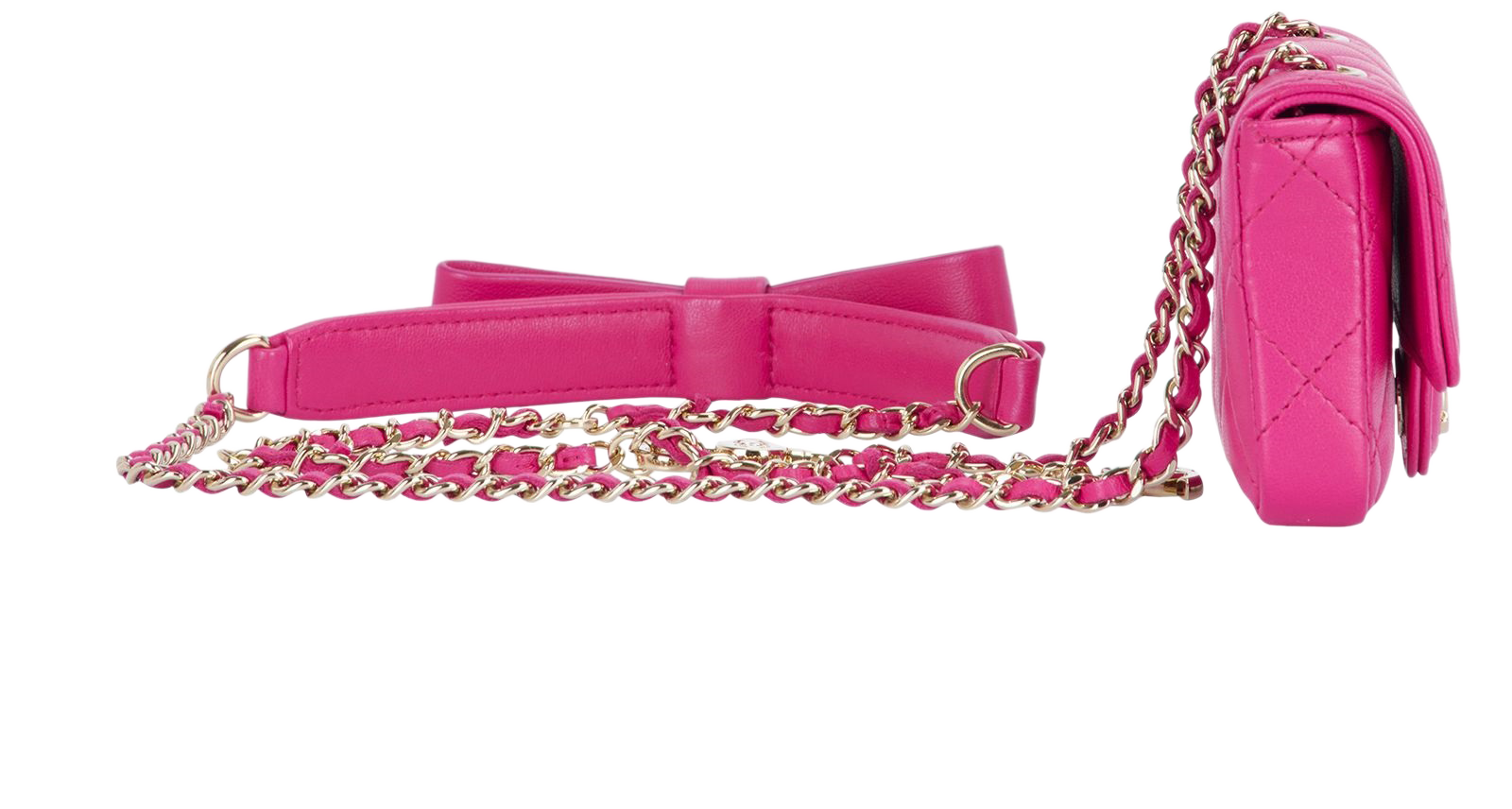 Chanel Card Holder, &pound;1,100, Handbags, Pink, Leather, Side view